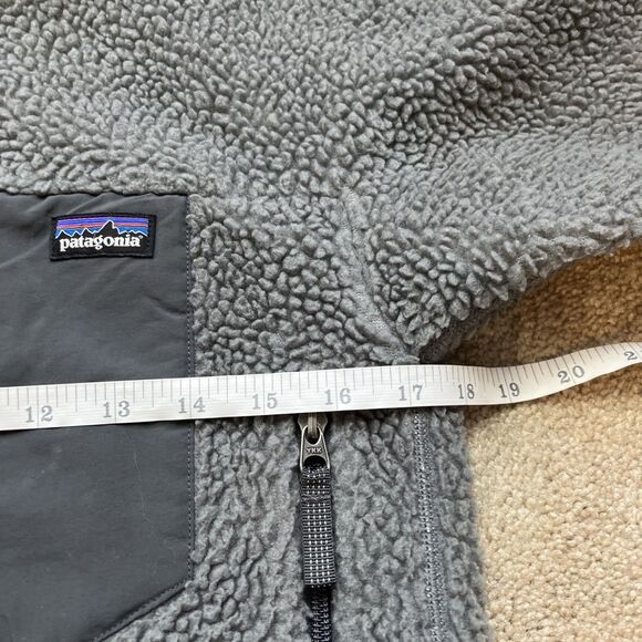 Patagonia Retro X Fleece Jacket Boys Girls Medium 10 Gray Deep Pile Classic - Picture 4 of 6